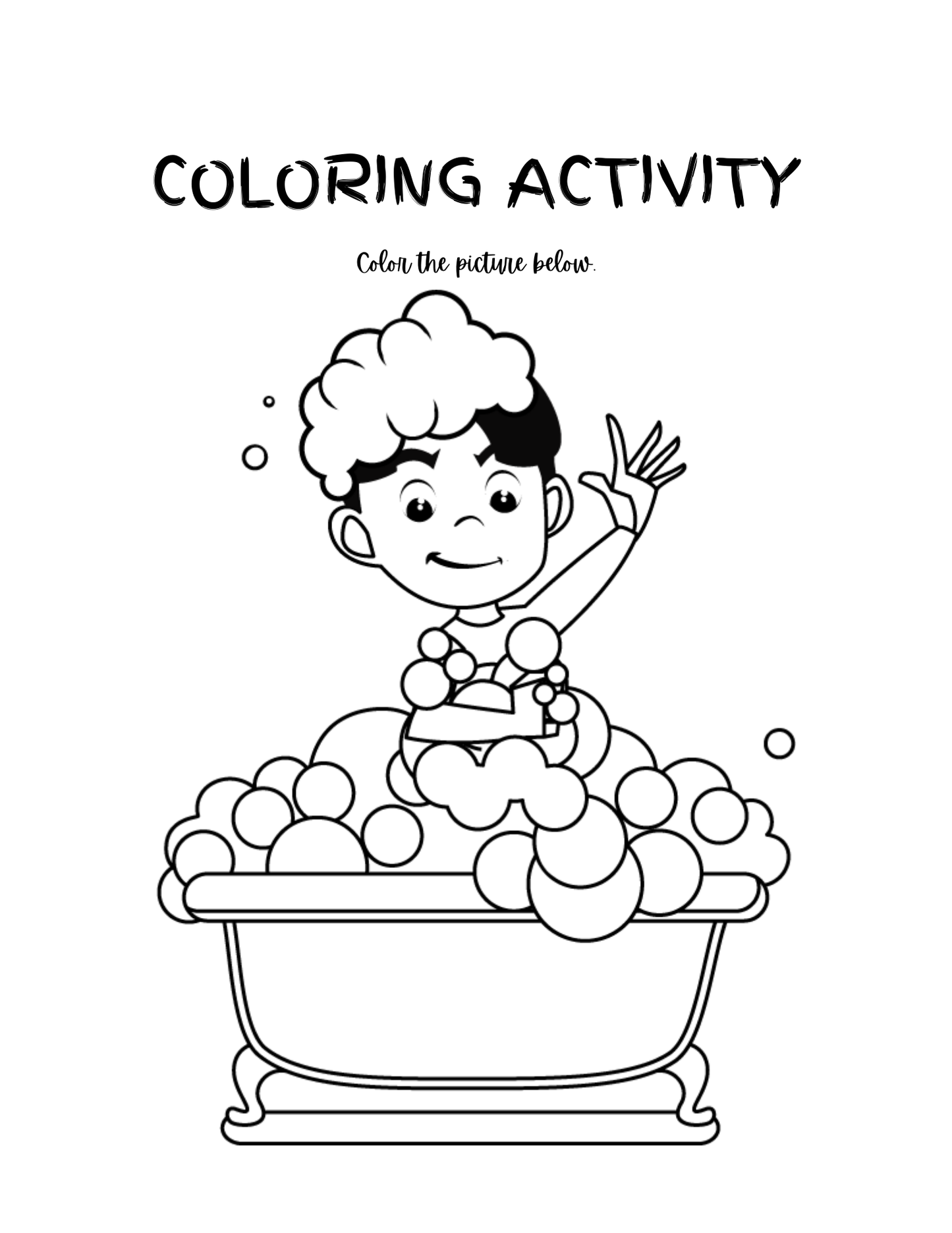 Keeping Clean Is Fun Activity & Coloring Book