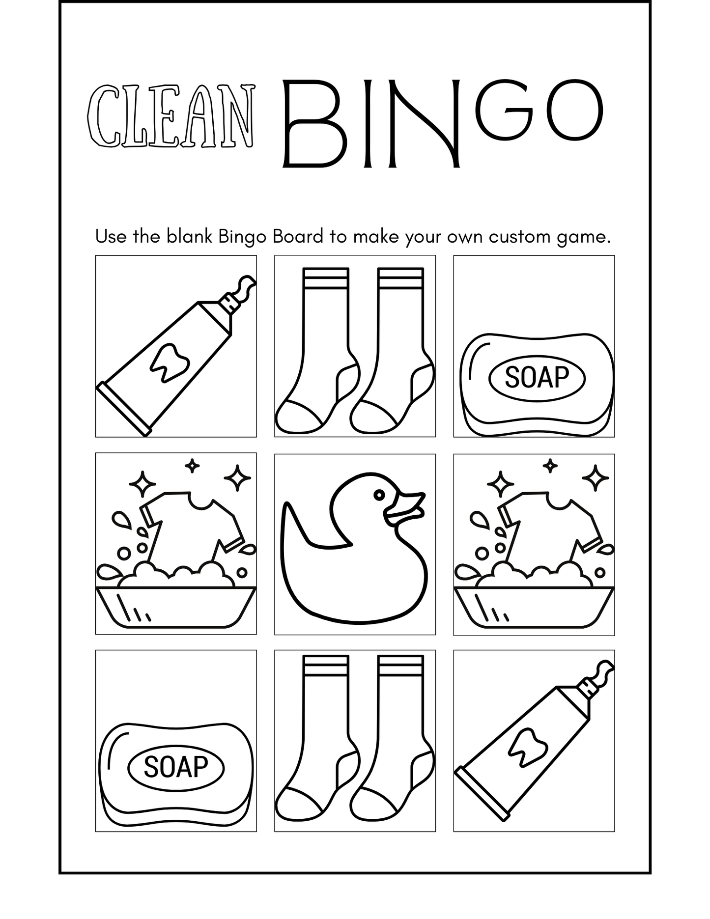 Keeping Clean Is Fun Activity & Coloring Book